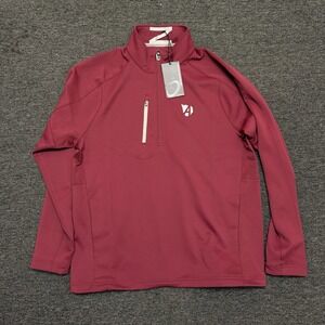 Zero Restriction Quarter Zip Pullover Mens XL Red Tour Series Z500 L330 Golf